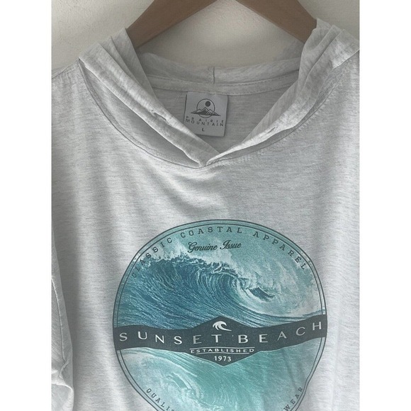 Prairie Mountain Mens Long Sleeve Classic Coastal Sunset Beach Size Large Shirt - Picture 4 of 7